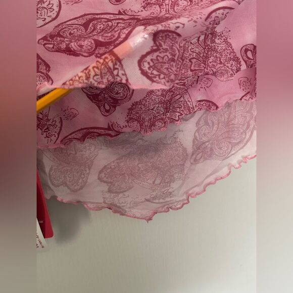 Romwe Pink Paisley High-Low Top size Large US 8/10 - Picture 4 of 7